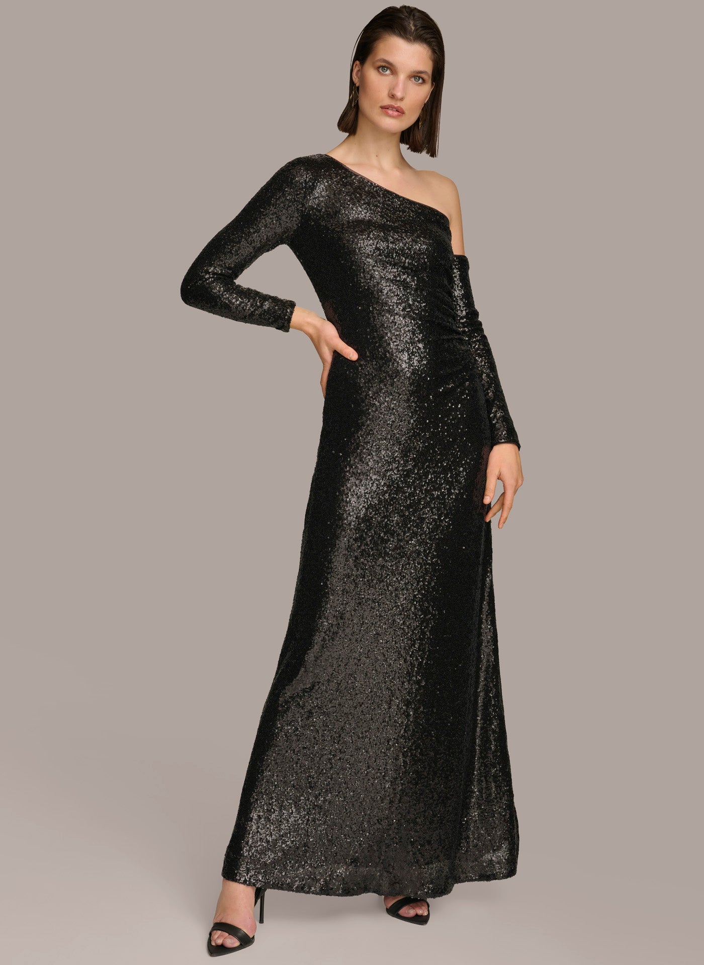 (image for) STUNNING ONE SHOULDER SEQUIN DRESS